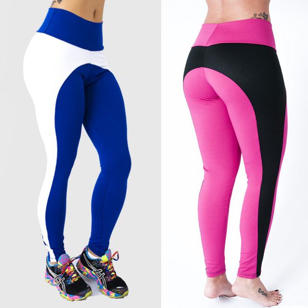 calça legging duas cores