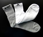 001-Meia Canelada - Bordada Masculina